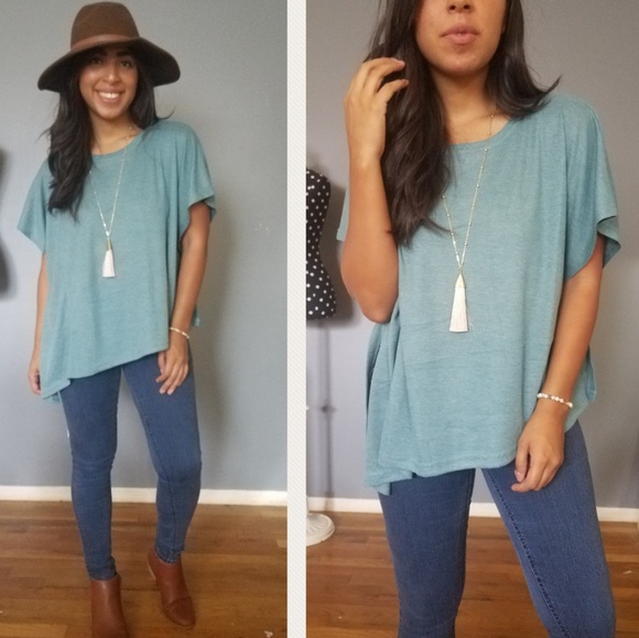 Tops - SWEET AUTUMN SAGE ASYMMETRICAL TOP